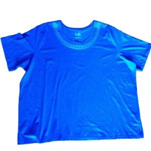 Blue Beaded Tee Size 3X